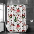 thumbnail image 2 of Coolnut Bath Shower Curtain Liners Christmas Sloth with Presents 60x72in Polyester Waterproof with 12 Curtain Hooks, 2 of 6
