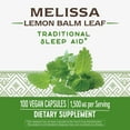thumbnail image 3 of Nature's Way Premium Herbal Melissa Lemon Balm Leaf, 1,500 mg per serving, 100 VCaps, 3 of 6
