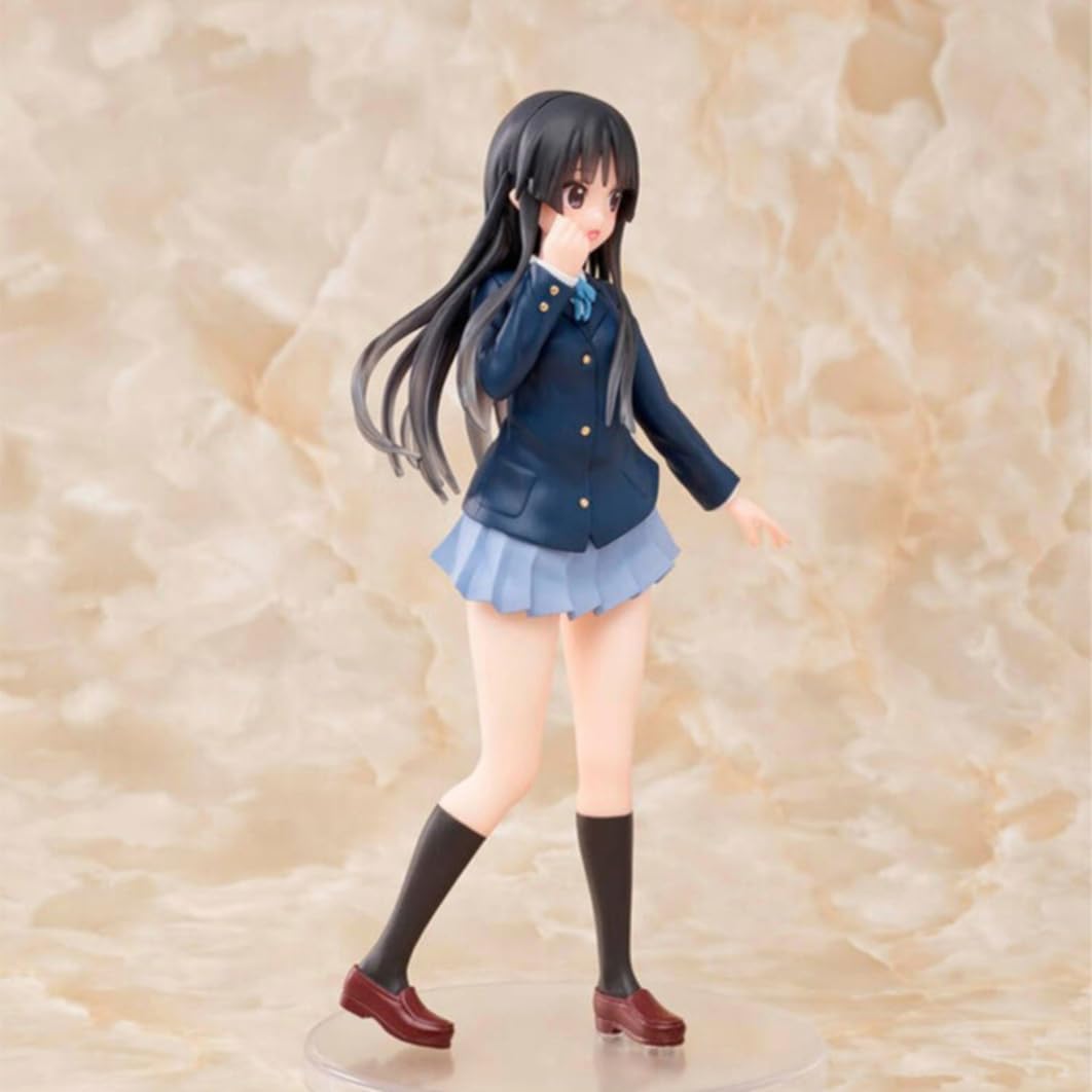 New K-ON! Akiyama Mio (Uniform Ver) Character Anime Model Statue Action Figures Desktop Ornament Popular Decorations Fan Souvenirs Creative Gift Collectable