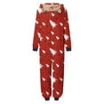 thumbnail image 4 of Zwiiyzr Family Christmas Pajamas Matching Sets Onesie Trendy Lattice Print Plush Long Sleeved Jumpsuit Family Parent Red, 4 of 5