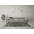 thumbnail image 3 of Ahgly Company Indoor Round Persian Light Blue Traditional Area Rugs, 3' Round, 3 of 4