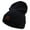 Navy, variant on Wine and Cheese Embroidered 12 Inch Long Knitted Beanie - White OSFM