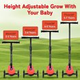thumbnail image 5 of PRINIC Kick Scooter for Kids, 3-wheel toddler scooter with 3 Light Up Wheels and Adjustable Height for 2-7 Years Old Ages Girls and Boys Toddlers & Children, Red, 5 of 15