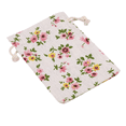 thumbnail image 3 of 150Pcs Floral Burlap Drawstring Bags, Linen Gift Bag Packing Storage Linen Jewelry Pouches Sacks 5.5 x 3.9 Inch, 3 of 6