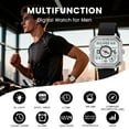 thumbnail image 3 of SKMEI Mens Digital Watch Outdoor Sports Military Watches Waterproof Chronograph Wrist Watches for Men Fitness Tracker Watch with LED Back Ligh/Alarm/Pedometer, 3 of 9