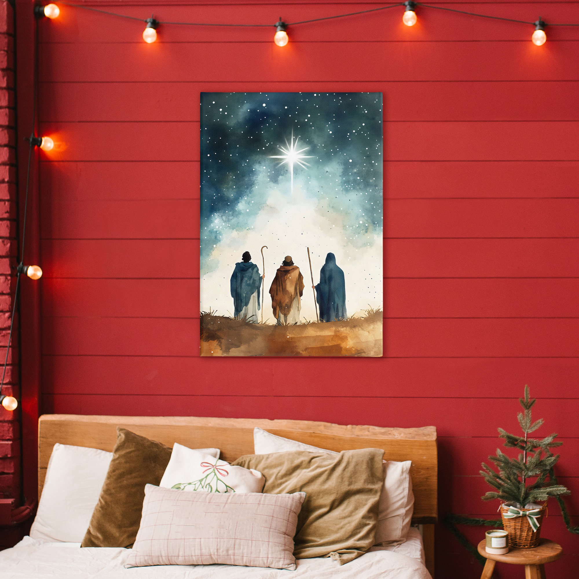 Guided Wisdom Shepherds Canvas Wall Art, design by Petal Prints Design