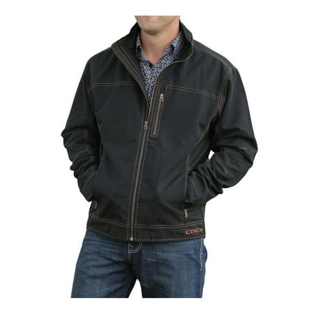 cinch western jacket mens canvas twill zip pockets black cinch western jacket mens canvas twill zip pockets black