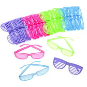 PowerTRC 80's Sunglasses Party Favors Kids Shutter Shades Assorted Colors 24 Pack