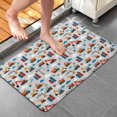 thumbnail image 4 of Cartoon Construction Vehicles Buildings Gray Pattern Bathroom Rugs Mat,Non Slip Microfiber Bathroom Rug,Rubber Backing,Soft Bathroom Mats for Bathroom Floor,Tub and Shower,20x32in(50x80cm), 4 of 5