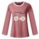 thumbnail image 3 of Pntutb moda mujer Daisy impresión manga larga camiseta Casual túnica blusa tops Pntutb Pntutb-3740, 3 of 5