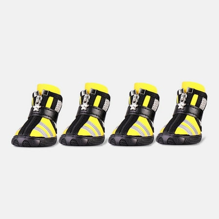 

Livesture A Set Of 4 Small Dog Wear-Resistant Pet Shoes Yellow 1 number