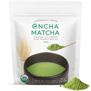 Encha Ceremonial Grade Organic First Harvest, Matcha Green Tea - Uji, Japan (30g/1.06oz)
