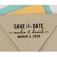 thumbnail image 4 of Printtoo Personalized Red Self Inking Wedding Stamp Custom Save The Date Rubber Stamper -58 x 22 mm, 4 of 6