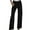 Black, variant on Women's High Waisted Rhinestone Jeans, Straight Leg Stretch Denim Pants with Crystal Decor, Casual Baggy Trousers for Women, Comfortable Wide Leg Jeans Light Ashy