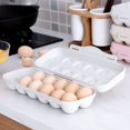 thumbnail image 3 of 12Grids/18Grids Egg Box Temperature Resistant Large Capacity Shockproof Household Egg Fresh Storage Box with Lid for Fridge, 3 of 9