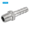 thumbnail image 3 of Uxcell 3/8" Hose Barb x 1/4" PT Thread 304 Stainless Steel Barb Hose Fittings, 2 Pack, 3 of 6