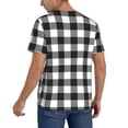 thumbnail image 2 of Lsque Black White Plaid Pattern Mens Polo Golf Shirts Funny Graphics Shorts Sleeve Button Shirts Baseball T-shirt-XX-Large, 2 of 7