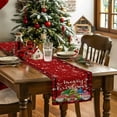 thumbnail image 4 of Winter Snowflake Christmas Dwarf Table Runner 13x60in Non-Slip Cotton Linen Table Runners, Red Black Buffalo Plaid Dresser Scarves TableRunner for Dinner Kitchen Dining Wedding Party, 4 of 9