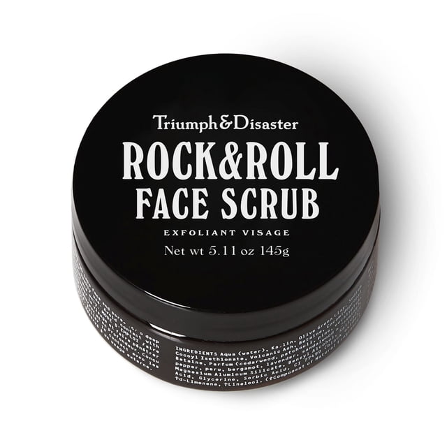 Triunfo y desastre | Exfoliante facial Rock & Roll para hombres | Exfoliante facial de limpieza de poros exfoliante natural - Eliminación de puntos negros y suciedad 5.11 oz