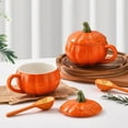 thumbnail image 6 of Hvmvliv Halloween Pumpkin Mug With Lid Spoon Ceramic Coffee Mugs Cup for Halloween Decor, 6 of 7