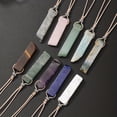 thumbnail image 3 of 1Pcs10 Colors Irregular Flat Long Woven Men's Necklace Artificial Stone Crystals Pendant Jewelry Men Gifts, 3 of 15