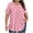 Pink, variant on Up to 70% Off! Xuniizn Plus Size Tops for Women Summer Casual Loose Spotted Printed Round Neck Short Sleeve Shirts Breathable Holiday Bloouse