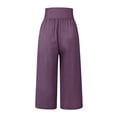 thumbnail image 5 of WILLBEST Pantalones Casuales para Mujer: Pantalones Anchos de Verano con Bolsillos para Mayor Comodidad Diaria. Extra Grande, 5 of 5