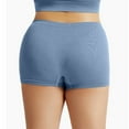 thumbnail image 3 of Women's Solid Color Large Flat Angle Bottom Four Corner Bottom Short Bottom Shorts(Blue,3XL), 3 of 3