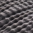 thumbnail image 4 of EMME Faux Fur Duvet Cover Twin-XL Size, 2 Pieces Ultra Soft Fluffy Comforter Cover, Cozy Warm for Winter, Luxury Shaggy Bubble Bedding Sets , 1 Duvet Cover & 1 Pillow Shams (Twin-XL,Dark Gray), 4 of 6