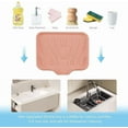 thumbnail image 2 of Qnjujn Silicone Bathroom Soap Dishes with Drain Spout-Bathroom and Kitchen Sink Organizer, Sponge Holder, Dish Soap Tray, Perfect for Dispenser, Scrubber, Bottle, Cup on Sink or Counter Pink, 2 of 5