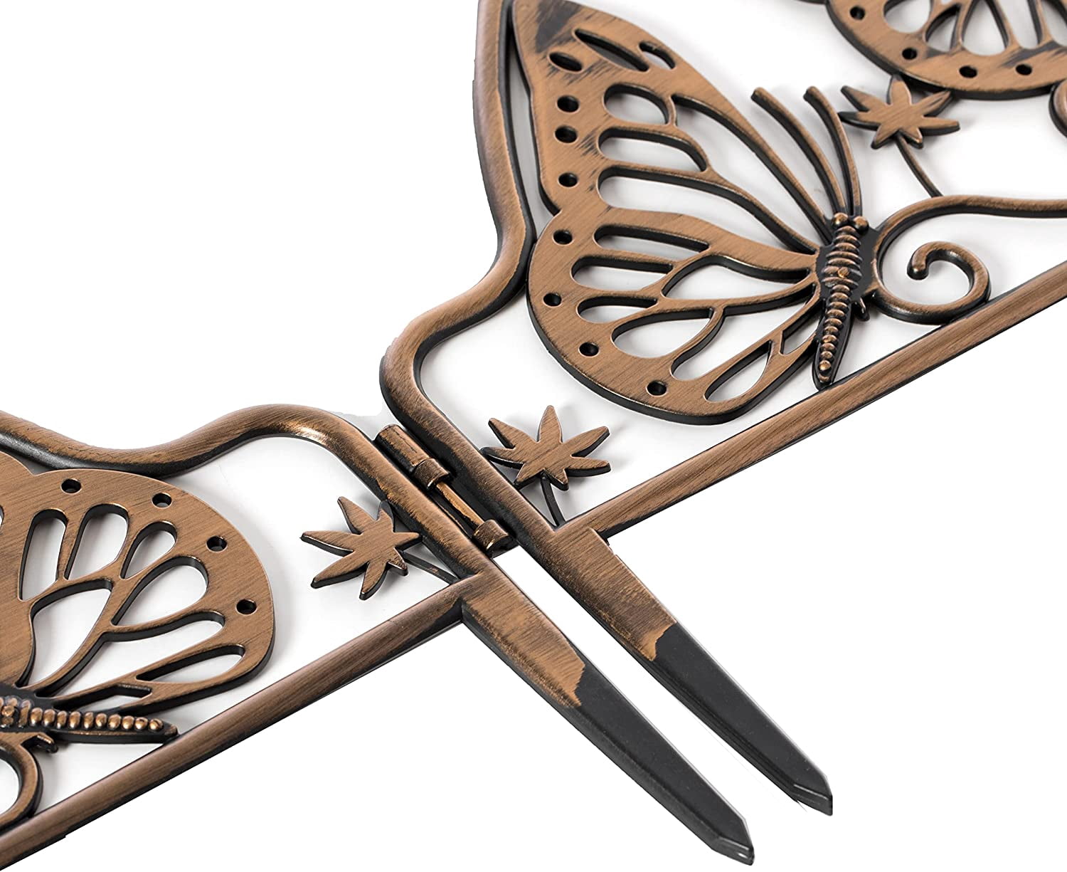 Decorative Butterfly Design Plastic Fence Garden Edging Landscape Border Path Panel, Pack of 6
