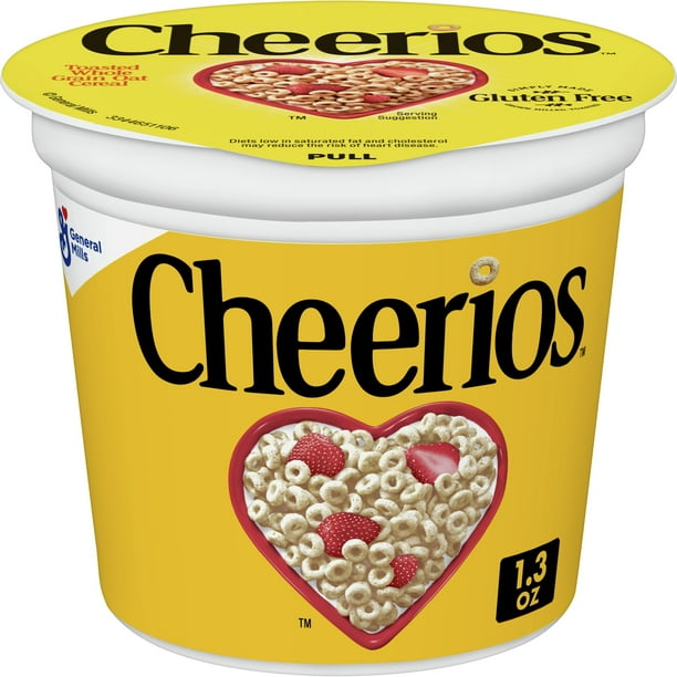 Original Cheerios Heart Healthy Cereal Cup, 1.3 OZ Single Serve Cereal
