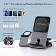 thumbnail image 2 of 3 In 1 Wireless Charging Station, Magsafe Fast Charger Stand Compatible With Iphone Apple Watch, Airpods, 2 of 5
