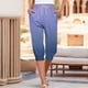 thumbnail image 2 of Mujeres Capri Pantalones Elástico Corbata Cintura Suelta Ajuste con Bolsillos, Casual Y Cómodo Pantalones de Cintura Elástica para las Mujeres, 2 of 6