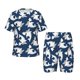 thumbnail image 1 of Balery Shark Conjunto de Pijama Infantil de Manga Corta con Estampado – Ropa de Dormir de Algodón Suave-Large, 1 of 6