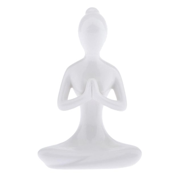 Estatuilla para sala de ejercicios de yoga, estatua de meditación, adorno de inauguración de 07 07 Gloria Figura de sala de yoga