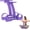 Purple*2, variant on Multifunction Pedal Resistance Band Trainer, 8 Tube Pedal Resistance Device, Portable Home Gym Equipment, for Abdomen, Waist, Arm, Leg, Core/Abs