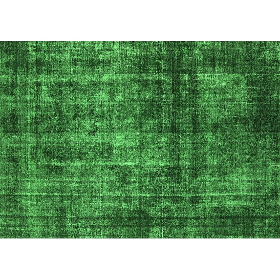 Ahgly Company Indoor Rectangle Oriental Green Industrial Area Rugs, 5' x 8'