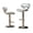 Silver, variant on Set of 2 Bar Stools Adjustable Swivel Upholstered Chrome Base for Kitchen Bar & Dining Area