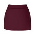 thumbnail image 5 of JIANJIA Swim Suits For Women 2025 Summer Solid Color High Waist Split Hem Swimming Skirt Sports Yoga Tankini Swim Bottoms Holiday Wear,Wine,XL, 5 of 7