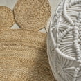 thumbnail image 4 of JONATHAN Y ANSA 6' Round Area Rug, Ayana Two-Tone Jute Hippy Circle - Natural/Cream, RNF107A-6R, 4 of 6