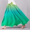 thumbnail image 2 of MIXUE Skirts For Women Summer Gradient Print Elastic High Waist A Line Boho Beach Maxi Skirt Holiday Wear,Green,XL, 2 of 4