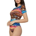thumbnail image 2 of Balery Animals On Noah's Ark2 Women's Short Sleevee Crew Neck Bodysuit Tops Short Sleeve Tops Basic-Small, 2 of 9