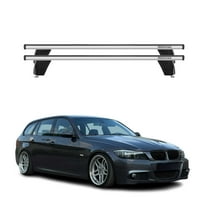 For 2004-2013 BMW 3 Series E90 E91 E92 Fix Point Roof Racks Cross Bars Alu Gray