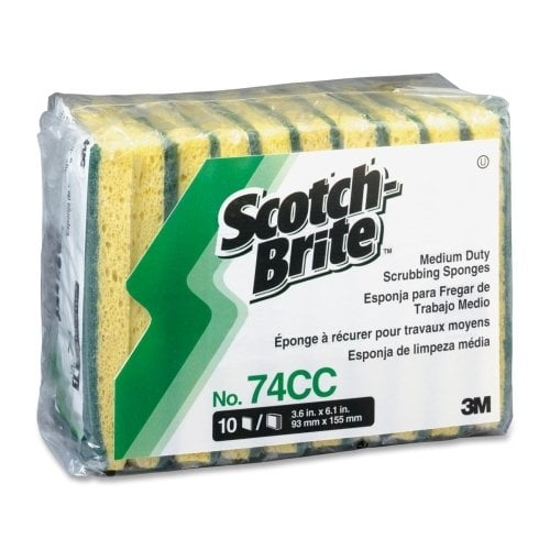 Scotch-Brite™ Medium-Duty No. 74CC Scrub Sponges, Pack Of 10