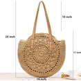 thumbnail image 5 of Beach Bags for Women Straw Bag Vacation Summer Large Foldable Straw Beach Bag Tote Woven Shoulder Purse Handbag Beach Gifts, 5 of 7