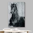 thumbnail image 3 of wall26 Canvas Print Wall Art Vintage Wood Panel Duotone Farm Horse Nature Animals Digital Art Realism Decorative Farmhouse Zen Rustic Multicolor Wildlife for Living Room, Bedroom, Office - 12"x1, 3 of 5