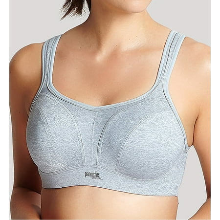 

PANACHE Grey Marled Full-Busted Underwire Sports Bra US 38DD UK 38DD NWOT