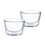 MasterPRO - Mixology Glassware - Double Walled Insulated Glassware - Durable Borosilicate Glass Sets for Home and Kitchen - Set of 2 Bistro Bowls - 17.2 ounces