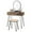 Tan, variant on Costway Vanity Makeup Dressing Table W/ 3 Lighting Modes Mirror Touch Switch Rustic
